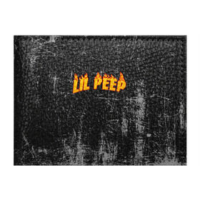 Обложка для студенческого билета с принтом Lil Fire Peep в Екатеринбурге, натуральная кожа | Размер: 11*8 см; Печать на всей внешней стороне | lil peep | rap | густав ор | лил пип | рэп