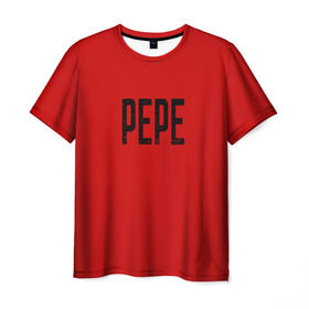 Мужская футболка 3D с принтом LiL PEPE в Екатеринбурге, 100% полиэфир | прямой крой, круглый вырез горловины, длина до линии бедер | cry baby | emo | lil peep | rap | группа | музыка | надпись | нытик | рэп | эмо