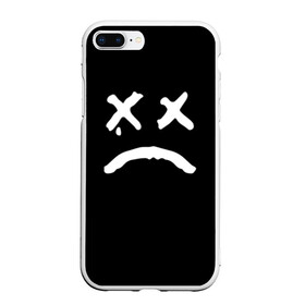 Чехол для iPhone 7Plus/8 Plus матовый с принтом LiL PEEP RIP в Екатеринбурге, Силикон | Область печати: задняя сторона чехла, без боковых панелей | band | cry baby | emo | lil peep | music | musician | rap | smile | swag | tear | музыка | музыкант | нытик | рэп | сваг | слеза | смайлик | эмо