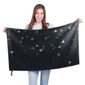 Флаг 3D с принтом Абстрактная материя в Екатеринбурге, 100% полиэстер | плотность ткани — 95 г/м2, размер — 67 х 109 см. Принт наносится с одной стороны | 