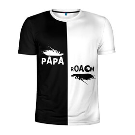 Мужская футболка 3D спортивная с принтом Papa Roach в Екатеринбурге, 100% полиэстер с улучшенными характеристиками | приталенный силуэт, круглая горловина, широкие плечи, сужается к линии бедра | papa roach | roach | папа роач | папароач | папароч | роач | роч