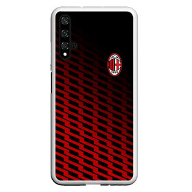 Чехол для Honor 20 с принтом AC MILAN в Екатеринбурге, Силикон | Область печати: задняя сторона чехла, без боковых панелей | ac milan | fc | fc milan | football | milan | soccer | белый | клуб | красный | милан | спорт | спортивные | фк | футбол | цвет.логотип | черный | эмблема