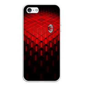 Чехол для iPhone 5/5S матовый с принтом AC MILAN в Екатеринбурге, Силикон | Область печати: задняя сторона чехла, без боковых панелей | ac milan | fc | fc milan | football | milan | soccer | белый | клуб | красный | милан | спорт | спортивные | фк | футбол | цвет.логотип | черный | эмблема