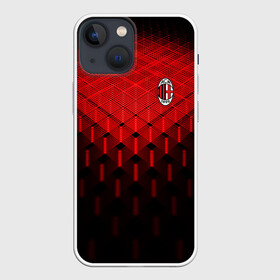 Чехол для iPhone 13 mini с принтом AC MILAN в Екатеринбурге,  |  | ac milan | fc | fc milan | football | milan | soccer | белый | клуб | красный | милан | спорт | спортивные | фк | футбол | цвет.логотип | черный | эмблема