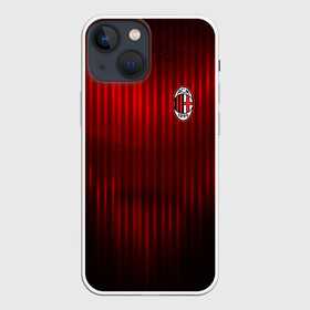 Чехол для iPhone 13 mini с принтом AC MILAN в Екатеринбурге,  |  | ac milan | fc | fc milan | football | milan | soccer | белый | клуб | красный | милан | спорт | спортивные | фк | футбол | цвет.логотип | черный | эмблема