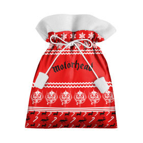 Подарочный 3D мешок с принтом Праздничный Motrhead в Екатеринбурге, 100% полиэстер | Размер: 29*39 см | larry wallis | lucas fox | motorhead | motrhead | группа | знак | красный | кэмпбелл | лемми | метал | микки ди | моторхед | надпись | новогодний | новый год | праздник | рождество | рок | снежинки | тейлор | фил | хард