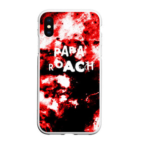 Чехол для iPhone XS Max матовый с принтом PAPA ROACH BLOOD ROCK STYLE в Екатеринбурге, Силикон | Область печати: задняя сторона чехла, без боковых панелей | papa roach | roach | папа роач | папароач | папароч | роач | роч