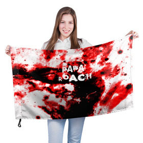 Флаг 3D с принтом PAPA ROACH BLOOD ROCK STYLE в Екатеринбурге, 100% полиэстер | плотность ткани — 95 г/м2, размер — 67 х 109 см. Принт наносится с одной стороны | papa roach | roach | папа роач | папароач | папароч | роач | роч