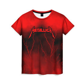 Женская футболка 3D с принтом Metallica в Екатеринбурге, 100% полиэфир ( синтетическое хлопкоподобное полотно) | прямой крой, круглый вырез горловины, длина до линии бедер | metallica | группа | джеймс хэтфилд | кирк хэмметт | ларс ульрих | метал | металика | металлика | миталика | музыка | роберт трухильо | рок | трэш | трэшметал | хард | хардрок | хеви | хевиметал