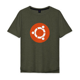 Мужская футболка хлопок Oversize с принтом Ubuntu OS в Екатеринбурге, 100% хлопок | свободный крой, круглый ворот, “спинка” длиннее передней части | ubuntu | убунта | убунту