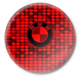 Значок с принтом bmw sport collection red style в Екатеринбурге,  металл | круглая форма, металлическая застежка в виде булавки | Тематика изображения на принте: 