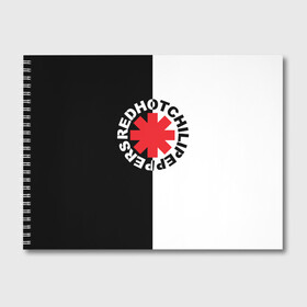 Альбом для рисования с принтом Red Hot Chili Peppers в Екатеринбурге, 100% бумага
 | матовая бумага, плотность 200 мг. | red hot chili peppers | rhcp | перцы | ред хот чили пепперс | рхчп | рэд