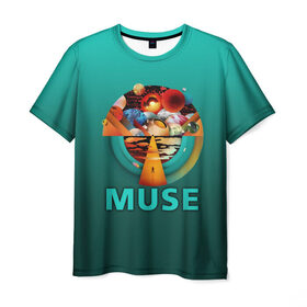 Мужская футболка 3D с принтом Muse в Екатеринбурге, 100% полиэфир | прямой крой, круглый вырез горловины, длина до линии бедер | 