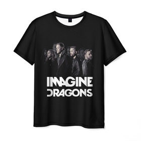 Мужская футболка 3D с принтом Группа Imagine Dragons в Екатеринбурге, 100% полиэфир | прямой крой, круглый вырез горловины, длина до линии бедер | альтернативный | американская | группа | драгонс | имеджин | инди | индирок | поп | рок | электроник