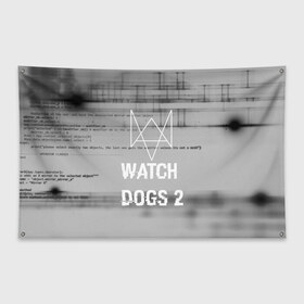 Флаг-баннер с принтом Wath dogs 2 collection в Екатеринбурге, 100% полиэстер | размер 67 х 109 см, плотность ткани — 95 г/м2; по краям флага есть четыре люверса для крепления | game | wath dogs 2 | город | девушка | дрон | игры | компьютеры | пистолет | телефон | технологии | хакер