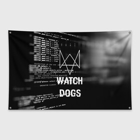 Флаг-баннер с принтом Wath dogs 2 Хакер в Екатеринбурге, 100% полиэстер | размер 67 х 109 см, плотность ткани — 95 г/м2; по краям флага есть четыре люверса для крепления | game | wath dogs 2 | город | девушка | дрон | игры | компьютеры | маркус | пистолет | телефон | технологии | хакер