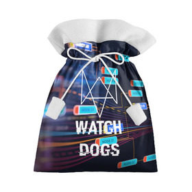 Подарочный 3D мешок с принтом Watch Dogs в Екатеринбурге, 100% полиэстер | Размер: 29*39 см | game | wath dogs 2 | город | девушка | дрон | игры | компьютеры | пистолет | телефон | технологии | хакер