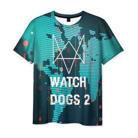Мужская футболка 3D с принтом Watch Dogs 2 NETWORK HACK в Екатеринбурге, 100% полиэфир | прямой крой, круглый вырез горловины, длина до линии бедер | game | wath dogs 2 | город | девушка | дрон | игры | компьютеры | пистолет | телефон | технологии | хакер