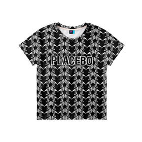 Детская футболка 3D с принтом Placebo в Екатеринбурге, 100% гипоаллергенный полиэфир | прямой крой, круглый вырез горловины, длина до линии бедер, чуть спущенное плечо, ткань немного тянется | Тематика изображения на принте: placebo | альтернативный | инди | индирок | плацебо | рок