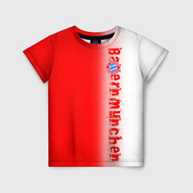Детская футболка 3D с принтом FC Bayern 2018 Original в Екатеринбурге, 100% гипоаллергенный полиэфир | прямой крой, круглый вырез горловины, длина до линии бедер, чуть спущенное плечо, ткань немного тянется | bayern | fly fc | бавария | спорт | футбольный клуб