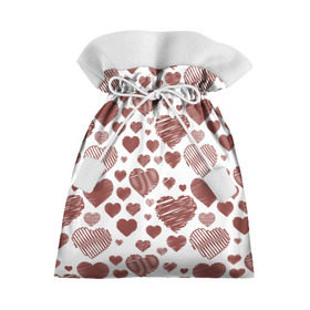 Подарочный 3D мешок с принтом Сердечки в Екатеринбурге, 100% полиэстер | Размер: 29*39 см | Тематика изображения на принте: 14 | love | валентин | губы | день | любовь | подарок | поцелуй | сердце | страсть | февраль