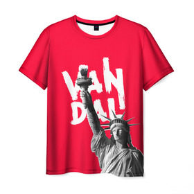 Мужская футболка 3D с принтом Vandal в Екатеринбурге, 100% полиэфир | прямой крой, круглый вырез горловины, длина до линии бедер | america | art | brush | graffiti | hooligan | picture | vandal | vandalism | америка | вандал | вандализм | граффити | кисть | краска | надпись | рисунок | свобода | статуя | статуя свободы | хулиган
