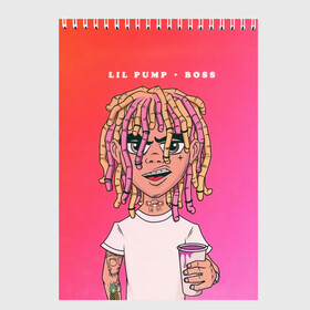 Скетчбук с принтом Lil Pump Boss в Екатеринбурге, 100% бумага
 | 48 листов, плотность листов — 100 г/м2, плотность картонной обложки — 250 г/м2. Листы скреплены сверху удобной пружинной спиралью | hip hop | hiphop | lil pump | mc | rap | газзи гарсия | зачитал | клауд | клауд рэп | лил памп | лили | мс | памп | реп | репер | речитатив | рэп | рэпер | трэп | хип | хип хоп | хипхоп | хоп