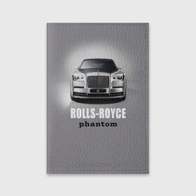 Обложка для паспорта матовая кожа с принтом Rolls-Royce Phantom в Екатеринбурге, натуральная матовая кожа | размер 19,3 х 13,7 см; прозрачные пластиковые крепления | Тематика изображения на принте: bmw | rolls royce | авто | автомобиль | машина | роллс ройс | тачка | элита