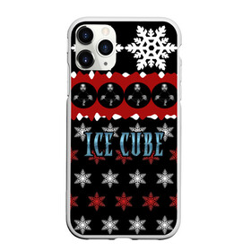 Чехол для iPhone 11 Pro матовый с принтом Праздничный Ice Cube в Екатеринбурге, Силикон |  | Тематика изображения на принте: hip hop | hiphop | ice cube | mc | n.w.a | rap | айс | джексон | западное по | знак | красный | куб | кубе | кубик льда | кьюб | мс | надпись | новогодний | новый год | о ши | оши | праздник | реп | репер | речитатив | рождество