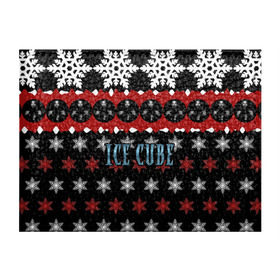 Обложка для студенческого билета с принтом Праздничный Ice Cube в Екатеринбурге, натуральная кожа | Размер: 11*8 см; Печать на всей внешней стороне | Тематика изображения на принте: hip hop | hiphop | ice cube | mc | n.w.a | rap | айс | джексон | западное по | знак | красный | куб | кубе | кубик льда | кьюб | мс | надпись | новогодний | новый год | о ши | оши | праздник | реп | репер | речитатив | рождество