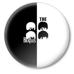 Значок с принтом The Beatles в Екатеринбурге,  металл | круглая форма, металлическая застежка в виде булавки | beatles | the beatles | бителз | бителс | битлз | битлс | битлы | группа | джон леннон | джордж харрисон | жуки | зе | ливерпульская четвёрка | мерсибит | пол маккартни | поп | ринго старр | рок