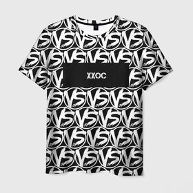 Мужская футболка 3D с принтом VERSUS BATTLE-XXOC в Екатеринбурге, 100% полиэфир | прямой крой, круглый вырез горловины, длина до линии бедер | rap | versus battle | xxoc | битва | молодежный стиль | рэп | рэп батл | рэп битва | рэперы