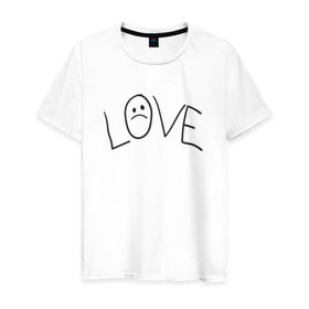 Мужская футболка хлопок с принтом Lil Love Tattoo в Екатеринбурге, 100% хлопок | прямой крой, круглый вырез горловины, длина до линии бедер, слегка спущенное плечо. | lil peep | rap | густав ор | лил пип | рэп