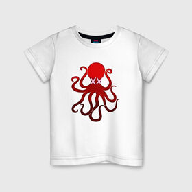 Детская футболка хлопок с принтом Mark Octopus в Екатеринбурге, 100% хлопок | круглый вырез горловины, полуприлегающий силуэт, длина до линии бедер | Тематика изображения на принте: 
