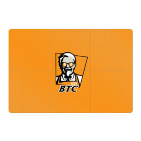 Магнитный плакат 3Х2 с принтом BITCOIN в стиле KFC в Екатеринбурге, Полимерный материал с магнитным слоем | 6 деталей размером 9*9 см | bitcoin | btc | crypto | kfc | биткоин | валюта | деньги | криптовалюта | цифровое золото