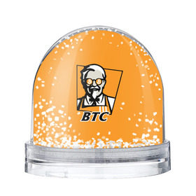 Снежный шар с принтом BITCOIN в стиле KFC в Екатеринбурге, Пластик | Изображение внутри шара печатается на глянцевой фотобумаге с двух сторон | bitcoin | btc | crypto | kfc | биткоин | валюта | деньги | криптовалюта | цифровое золото