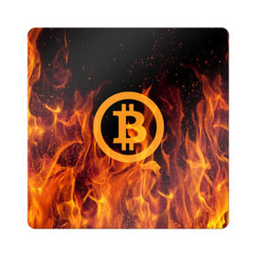Магнит виниловый Квадрат с принтом BITCOIN FIRE в Екатеринбурге, полимерный материал с магнитным слоем | размер 9*9 см, закругленные углы | bitcoin | btc | coin | crypto | ethereum | money | orange | биткоин | валюта | деньги | известные | криптовалюта | логотип | монета | надписи.cash | оранжевый | цвет | цифровое золото | эфир