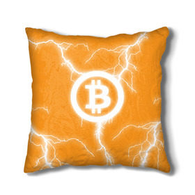 Подушка 3D с принтом BITCOIN в Екатеринбурге, наволочка – 100% полиэстер, наполнитель – холлофайбер (легкий наполнитель, не вызывает аллергию). | состоит из подушки и наволочки. Наволочка на молнии, легко снимается для стирки | bitcoin | btc | coin | crypto | ethereum | money | orange | биткоин | валюта | деньги | известные | криптовалюта | логотип | монета | надписи.cash | оранжевый | цвет | цифровое золото | эфир
