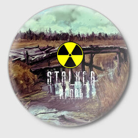 Значок с принтом S.T.A.L.K.E.R ИГОРЬ в Екатеринбурге,  металл | круглая форма, металлическая застежка в виде булавки | 