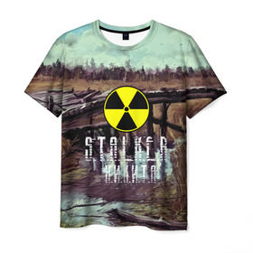 Мужская футболка 3D с принтом S.T.A.L.K.E.R НИКИТА в Екатеринбурге, 100% полиэфир | прямой крой, круглый вырез горловины, длина до линии бедер | s.t.a.l.k.e.r. | stalker | никита | припять | сталкер | чернобыль