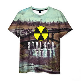 Мужская футболка 3D с принтом S.T.A.L.K.E.R ВАСЯ в Екатеринбурге, 100% полиэфир | прямой крой, круглый вырез горловины, длина до линии бедер | s.t.a.l.k.e.r. | stalker |   припять | вася | сталкер | чернобыль