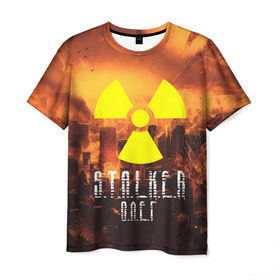 Мужская футболка 3D с принтом S.T.A.L.K.E.R Олег в Екатеринбурге, 100% полиэфир | прямой крой, круглый вырез горловины, длина до линии бедер | s.t.a.l.k.e.r. | stalker | олег | припять | сталкер | чернобыль