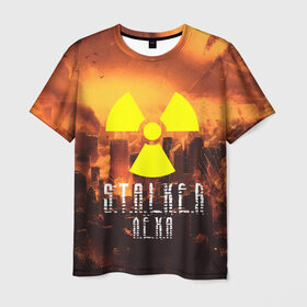 Мужская футболка 3D с принтом S.T.A.L.K.E.R Леха в Екатеринбурге, 100% полиэфир | прямой крой, круглый вырез горловины, длина до линии бедер | леха | радиация | сталкер
