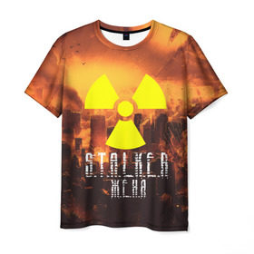 Мужская футболка 3D с принтом S.T.A.L.K.E.R Женя в Екатеринбурге, 100% полиэфир | прямой крой, круглый вырез горловины, длина до линии бедер | s.t.a.l.k.e.r. | stalker | женя | припять | сталкер | чернобыль