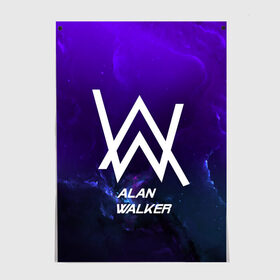 Постер с принтом Alan Walker SPACE COLLECTION в Екатеринбурге, 100% бумага
 | бумага, плотность 150 мг. Матовая, но за счет высокого коэффициента гладкости имеет небольшой блеск и дает на свету блики, но в отличии от глянцевой бумаги не покрыта лаком | alan walker | club | music | абстракция | клубная музыка | космос | краски | музыка