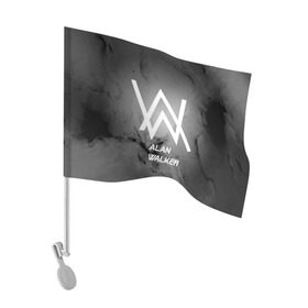 Флаг для автомобиля с принтом ALAN WALKER в Екатеринбурге, 100% полиэстер | Размер: 30*21 см | alan walker | club | music | абстракция | клубная музыка | космос | краски | музыка
