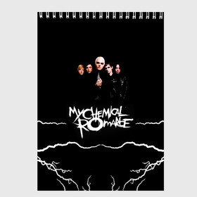 Скетчбук с принтом My Chemical Romance в Екатеринбурге, 100% бумага
 | 48 листов, плотность листов — 100 г/м2, плотность картонной обложки — 250 г/м2. Листы скреплены сверху удобной пружинной спиралью | gerard way | mcr | my chemical romance | альтернативный | группа | джерард уэй | май кемикал романс | мкр | мой химический роман | мхр | мцр | панк | поп | поппанк | рок | рэй торо