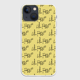 Чехол для iPhone 13 mini с принтом LiL PEEP Pattern в Екатеринбурге,  |  | band | cry baby | emo | lil peep | music | musician | rap | swag | логотип | музыка | музыкант | нытик. | рэп | сваг | эмо