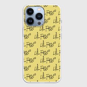 Чехол для iPhone 13 Pro с принтом LiL PEEP Pattern в Екатеринбурге,  |  | Тематика изображения на принте: band | cry baby | emo | lil peep | music | musician | rap | swag | логотип | музыка | музыкант | нытик. | рэп | сваг | эмо