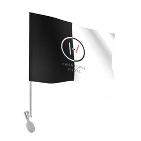 Флаг для автомобиля с принтом Twenty One Pilots в Екатеринбурге, 100% полиэстер | Размер: 30*21 см | rock | t.o.p. | top | twenty one pilots | рок